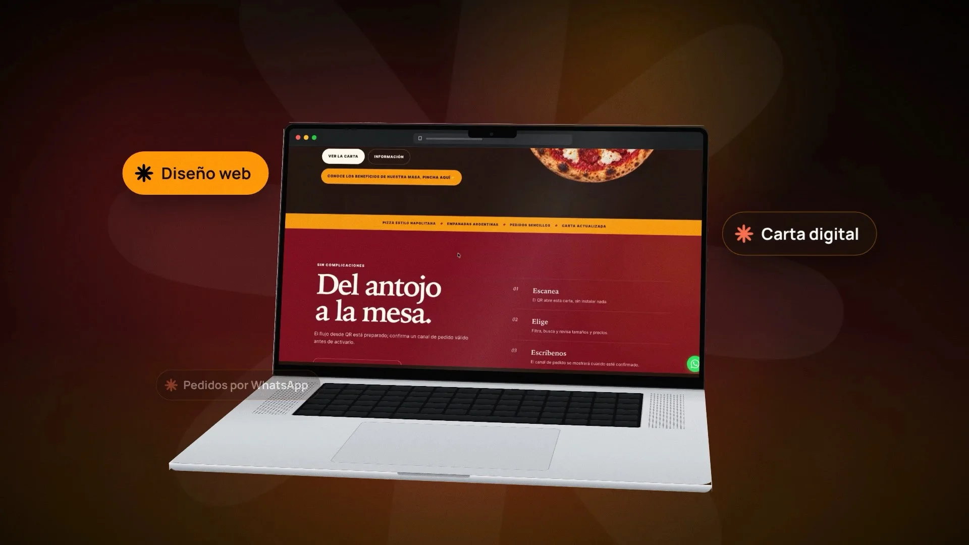 Recorrido por la web y la carta online de Italy Pizza