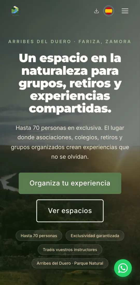 Web de Alojamiento La Rueca en el móvil