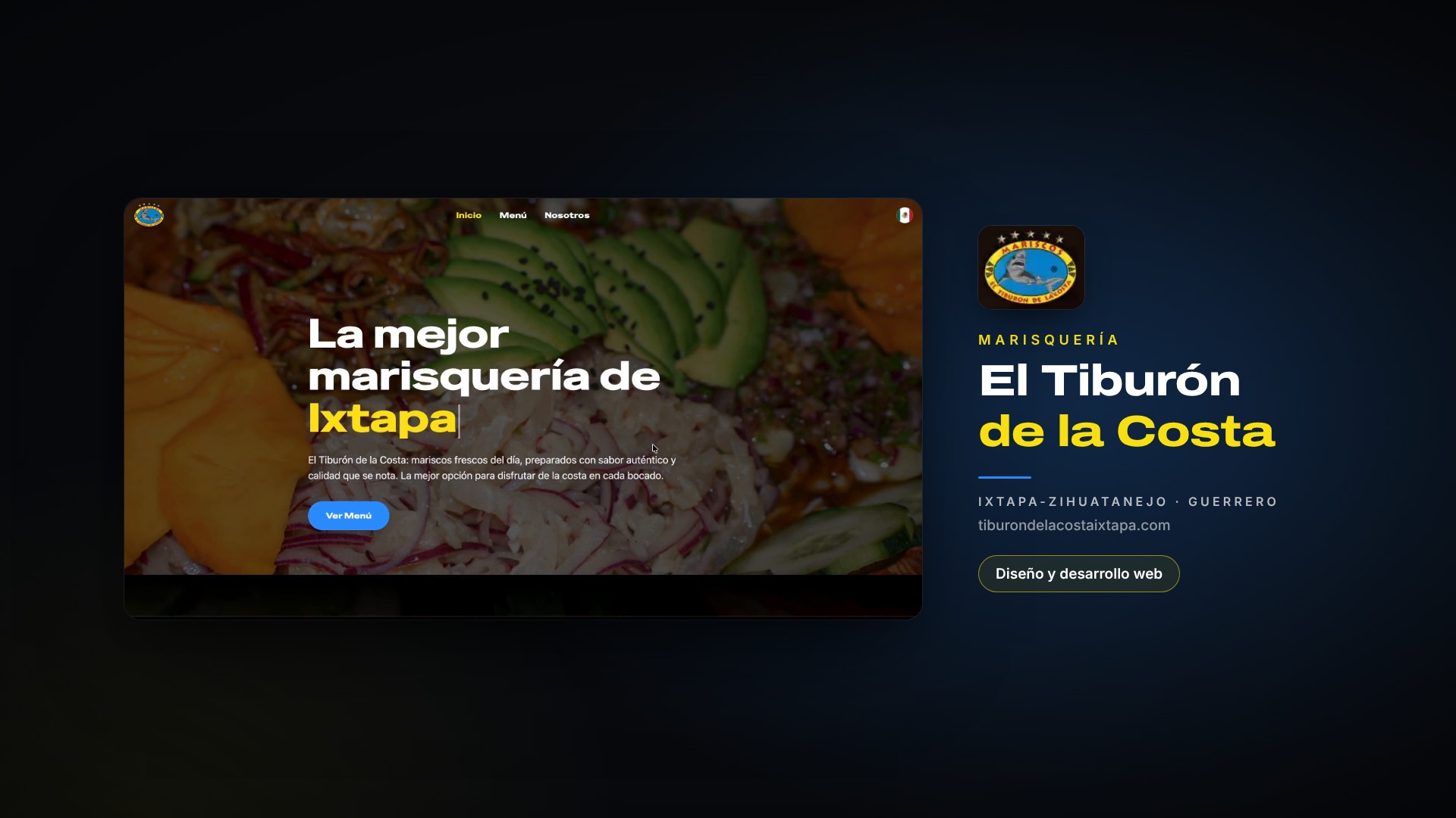 Portada de la web de El Tiburón de la Costa