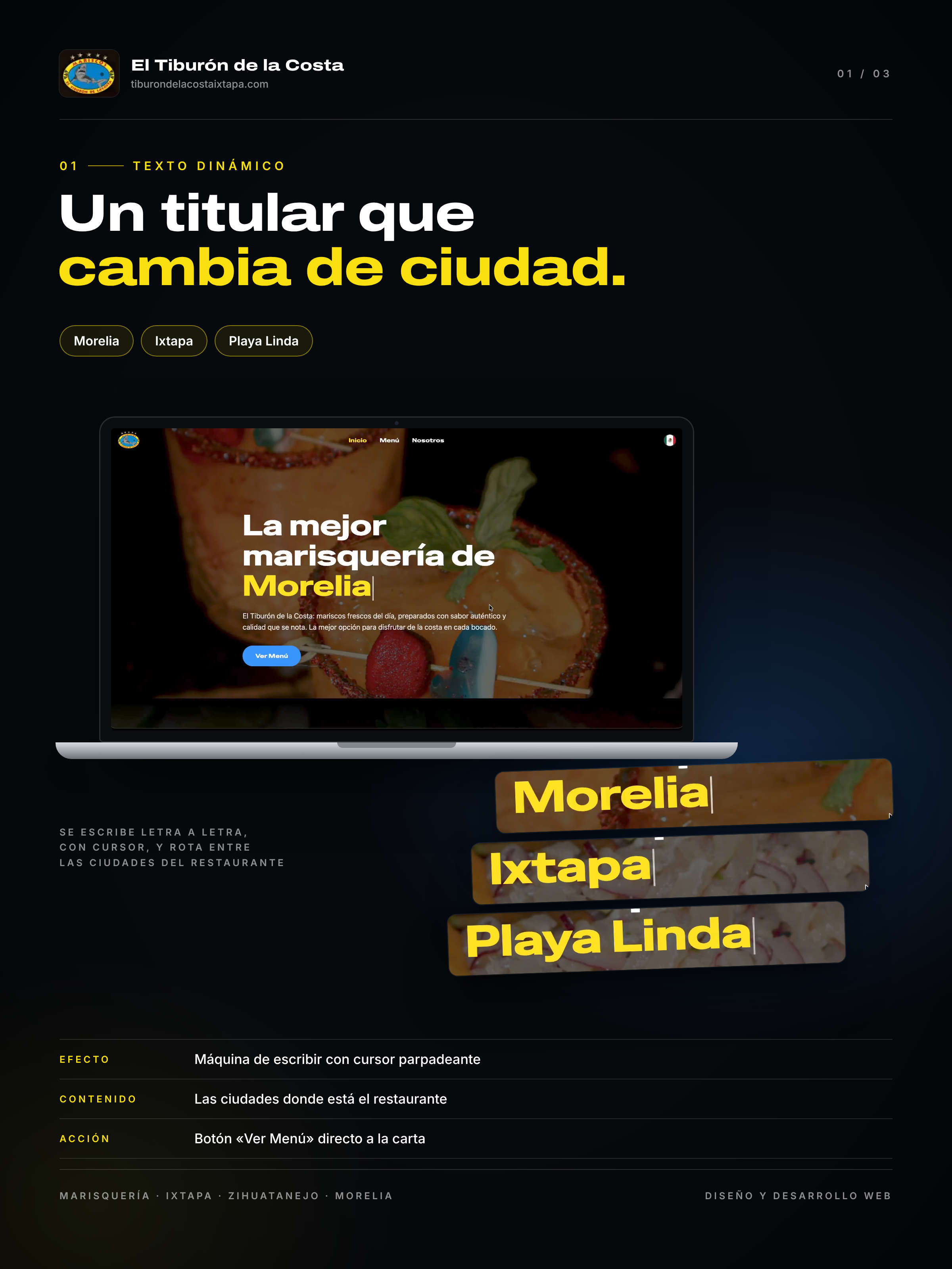 Menú digital de El Tiburón de la Costa